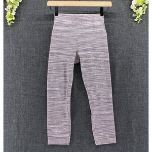 Lululemon Women's Aling Crop 21" Dye Herringbone Jacquard Black Cherry Purple 4